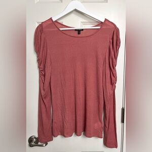 Express Ruched Long Sleeve Blouse NWOT